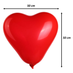 Set 6 Baloane Latex Gigant, Multicolor, Forma Inima, 50 cm, Ropet - imagine 3