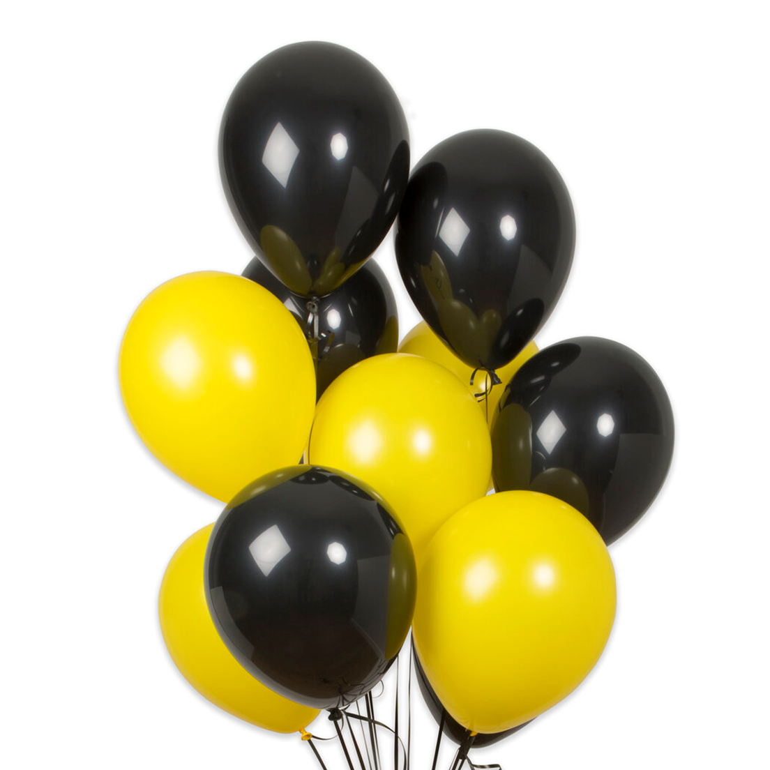 Set 10 baloane latex Set 10 Baloane Latex Galben si Negru, 30 cm, Ropet - imagine 1