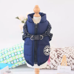 Geaca impermeabila pentru caini cu ham, captusita, cu fermoar, Albastru, Marimea XL, Ropet - imagine 7