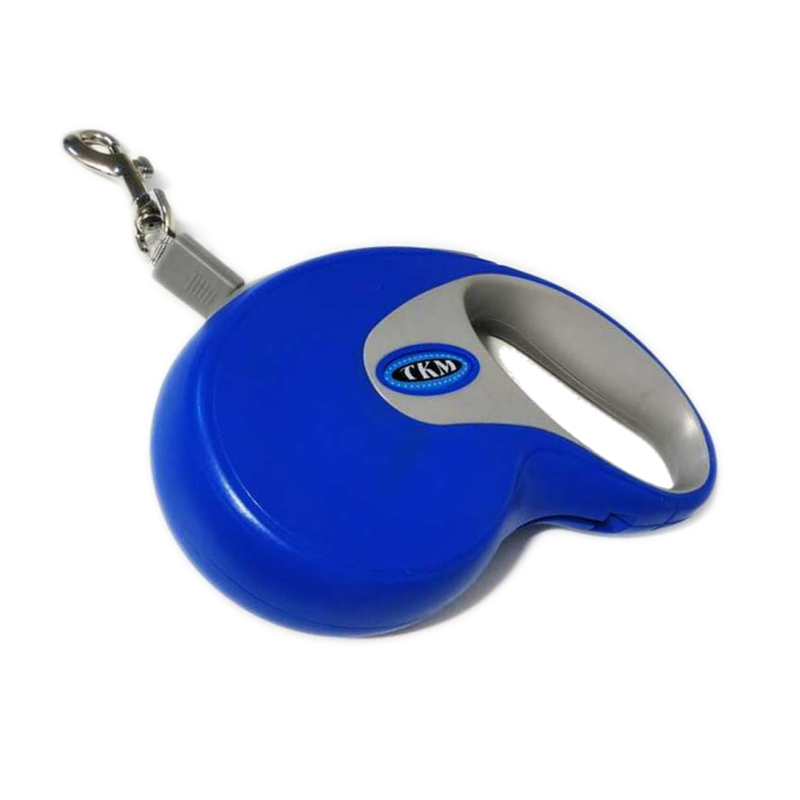 Lesa Retractabila TKM, maner ergonomic, buton franare, cu banda, 3m, Albastru - imagine 4