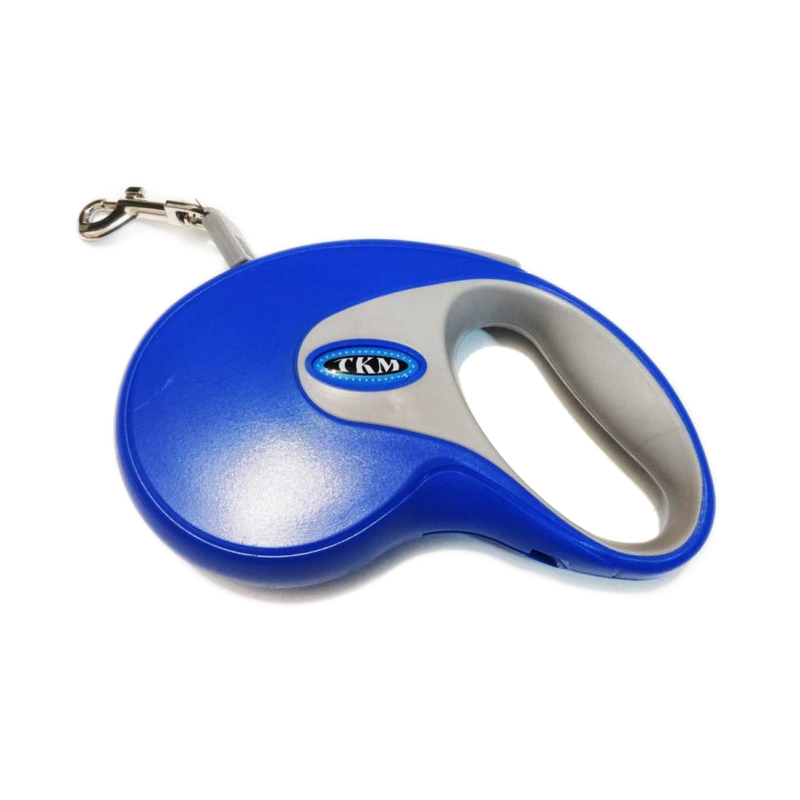 Lesa Retractabila TKM, maner ergonomic, buton franare, cu banda, 3m, Albastru - imagine 2