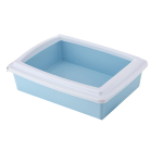 Litiera pentru pisici cu rama, Ropet, 38 x 28 x 10cm, Albastru