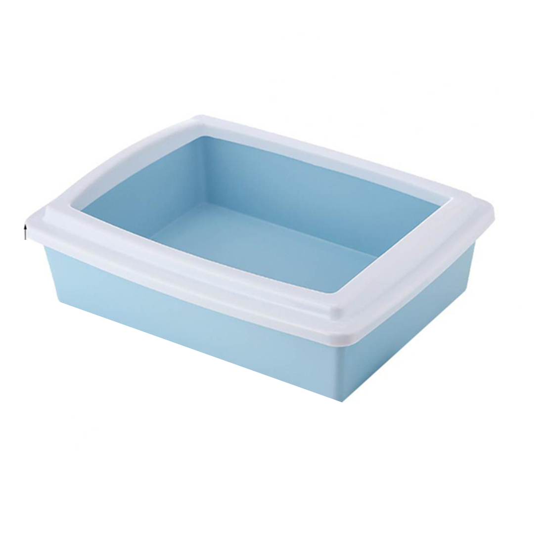 Litiera pentru pisici cu rama Litiera pentru pisici cu rama, Ropet, 38 x 28 x 10cm, Albastru - imagine 1