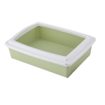 Litiera pentru pisici cu rama, Ropet,  38 x 28 x 10cm, Verde