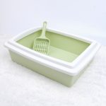 Litiera pentru pisici cu rama, Ropet,  38 x 28 x 10cm, Verde - imagine 2