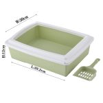 Litiera pentru pisici cu rama, Ropet,  38 x 28 x 10cm, Verde - imagine 3