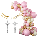 Set Baloane Si Decoratiuni Happy Birthday, Model 8919, 53 Bucati, Ropet