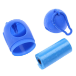 Set 2 role x 15 saci menajeri pentru fecale si dispenser cu agatatoare, pentru caini si pisici, Albastru, Ropet - imagine 5