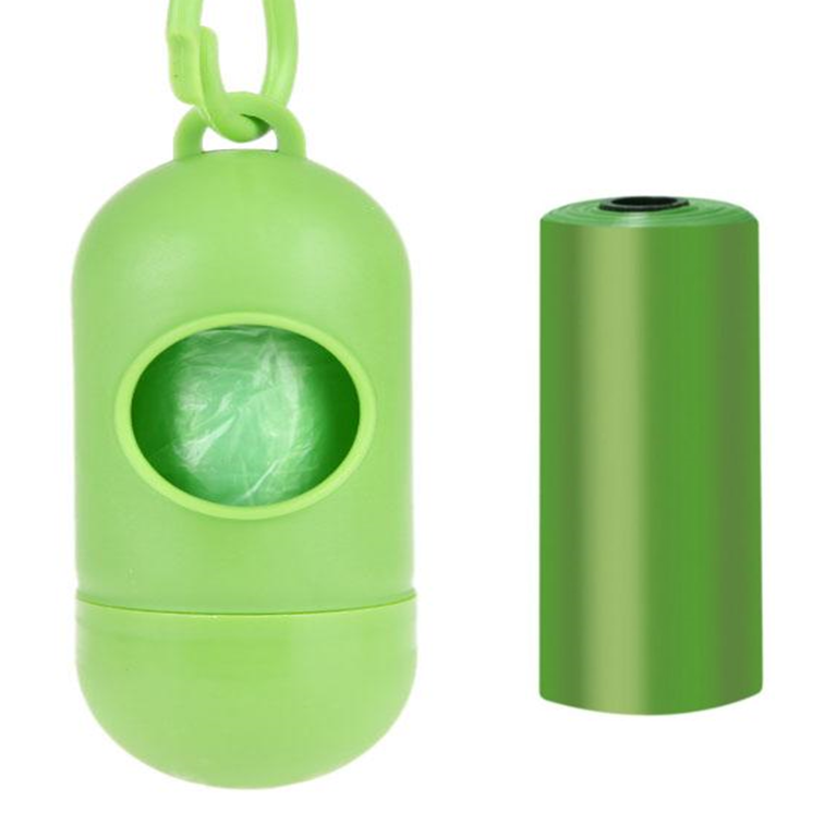 Set 2 role x 15 saci menajeri pentru fecale si dispenser cu agatatoare Set 2 role x 15 saci menajeri pentru fecale si dispenser cu agatatoare, pentru caini si pisici, Verde, Ropet - imagine 1