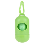 Set 2 role x 15 saci menajeri pentru fecale si dispenser cu agatatoare, pentru caini si pisici, Verde, Ropet - imagine 2