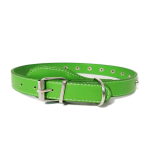 Zgarda Ropet din piele cu strasuri, pentru caini, 40cm/15mm, Verde
