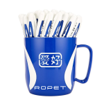 Set 48 Pixuri Cu Gel, 0.5 mm, Albastru, Cu Cana Plastic, Ropet