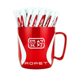Set 48 Pixuri Cu Gel, 0.5 mm, Rosu, Cu Cana Plastic, Ropet