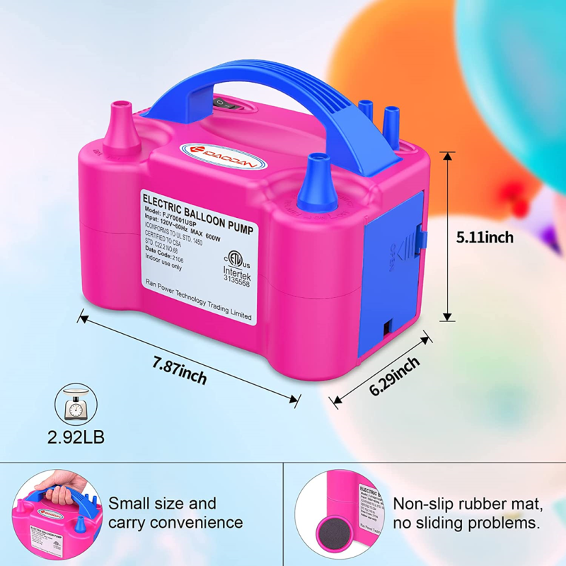 Pompa Electrica Profesionala Pentru Umflat Baloane, Compresor 600W, Alimentare 220V, Ropet - imagine 8