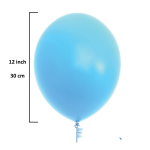 Set 10 Baloane Latex Albastru Deschis, 30 cm, Ropet - imagine 2
