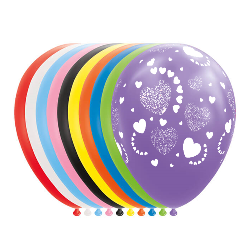 Set 25 Baloane Latex Cu Inimioare, 30 cm, Ropet - imagine 3