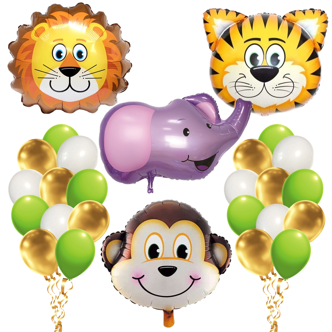 Set 28 baloane animalute 63.5cm Set 28 Baloane Animalute Jungle Party, Ropet - imagine 1