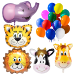 Set 35 Baloane Animalute Jungle Party, Ropet