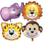 Set 4 Baloane Animalute Jungle Party, Ropet