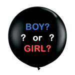 Balon Jumbo Boy Or Girl, 90 cm, Cu Confetti Roz Si Albastre, Gender Reveal, Ropet