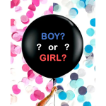 Balon Jumbo Boy Or Girl, 90 cm, Cu Confetti Roz Si Albastre, Gender Reveal, Ropet - imagine 2