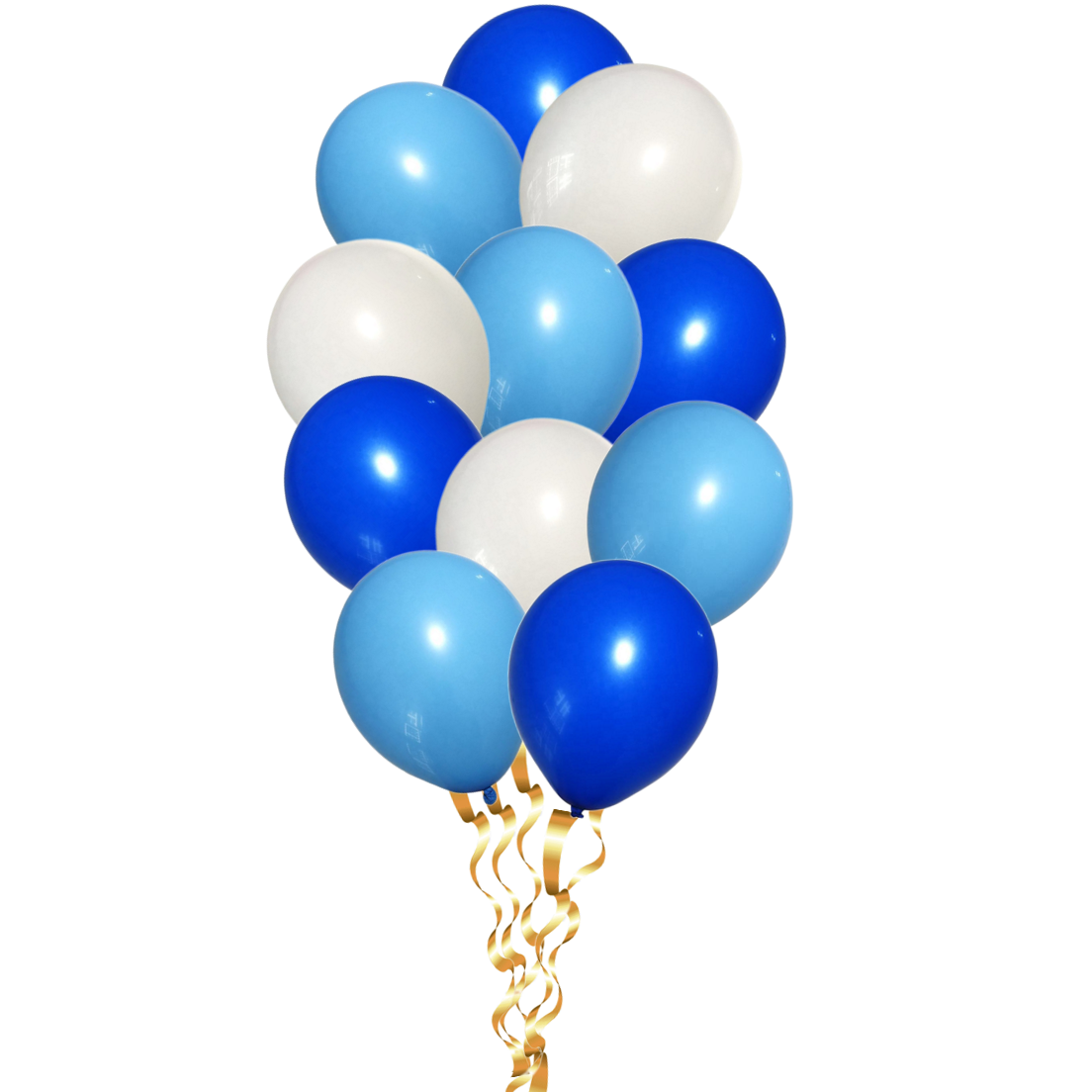 Set 12 baloane Set 12 Baloane Latex Albastru, Alb Si Albastru Deschis, 30 cm, Ropet - imagine 1