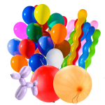 Set 50 Baloane Latex Mix, Diverse Marimi Si Culori, Pentru Arcade Si Petreceri, Ropet