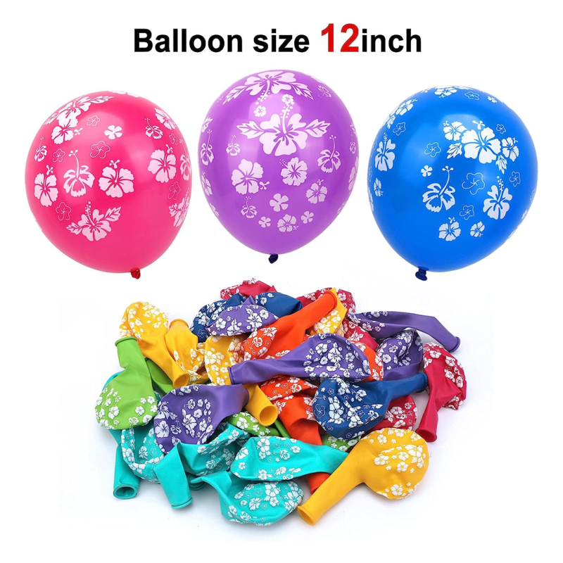 Set 10 Baloane Latex Cu Flori, 30 cm, Ropet - imagine 2