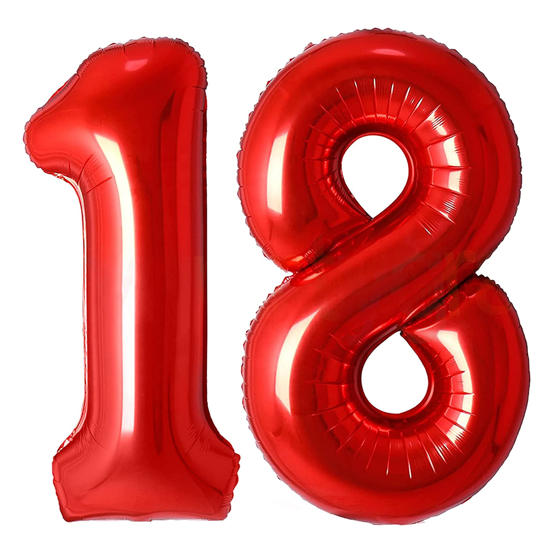 Baloane folie aniversare majorat Balon Folie Cifra 18 Rosu, 100 cm, Pentru Majorat, Ropet - imagine 1