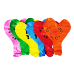 Set 10 Baloane Latex Gigant, Multicolor, Forma Inima, 50 cm, Ropet - imagine 2