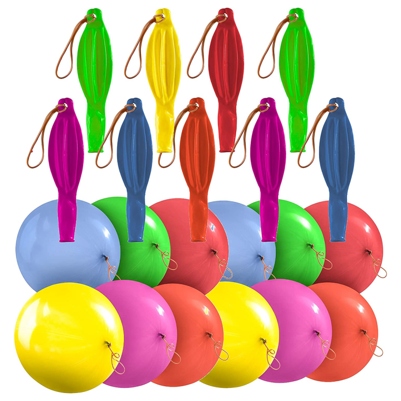 Set 20 Baloane Latex Punch Ball Multicolor, 45 cm, Ropet - imagine 3