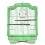 Colivie Patrata 43 x 35 x 28 cm, pentru pasari exotice, Verde - imagine 2