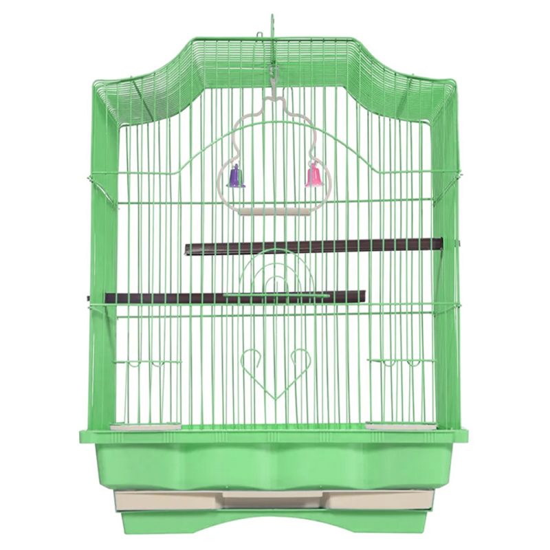 Colivie Patrata 43 x 35 x 28 cm, pentru pasari exotice, Verde - imagine 2