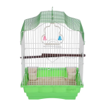 Colivie Patrata 39 x 30 x 23 cm, pentru pasari exotice, Tava Verde - imagine 4