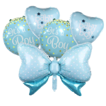 Set 5 Baloane Folie Baby Shower It's A Boy, Albastru, 45 cm – 80 cm, Ropet