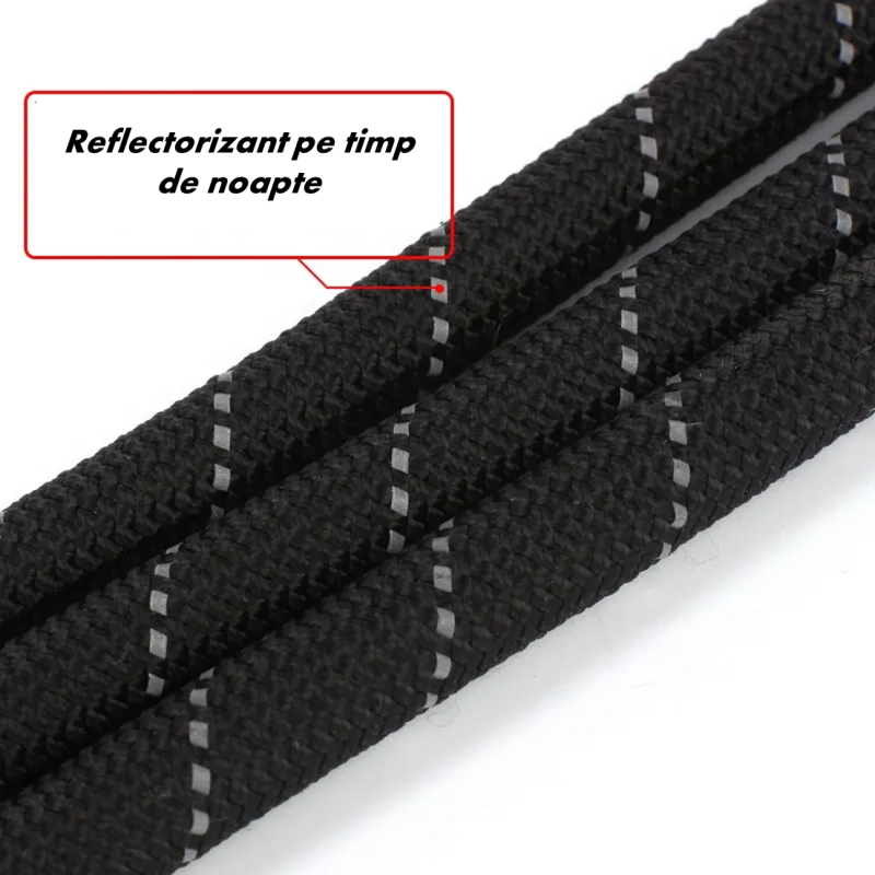 Lesa cu arc amortizor pentru caini, reflectorizanta, 1.5m, Albastru, Ropet - imagine 2