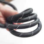 Lesa cu arc amortizor pentru caini, reflectorizanta, 1.5m, Negru, Ropet - imagine 4