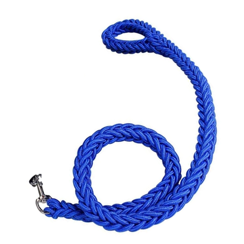 Lesa impletita pentru caine de talie mare, grosime 25mm, 120cm, Albastru, Ropet - imagine 2