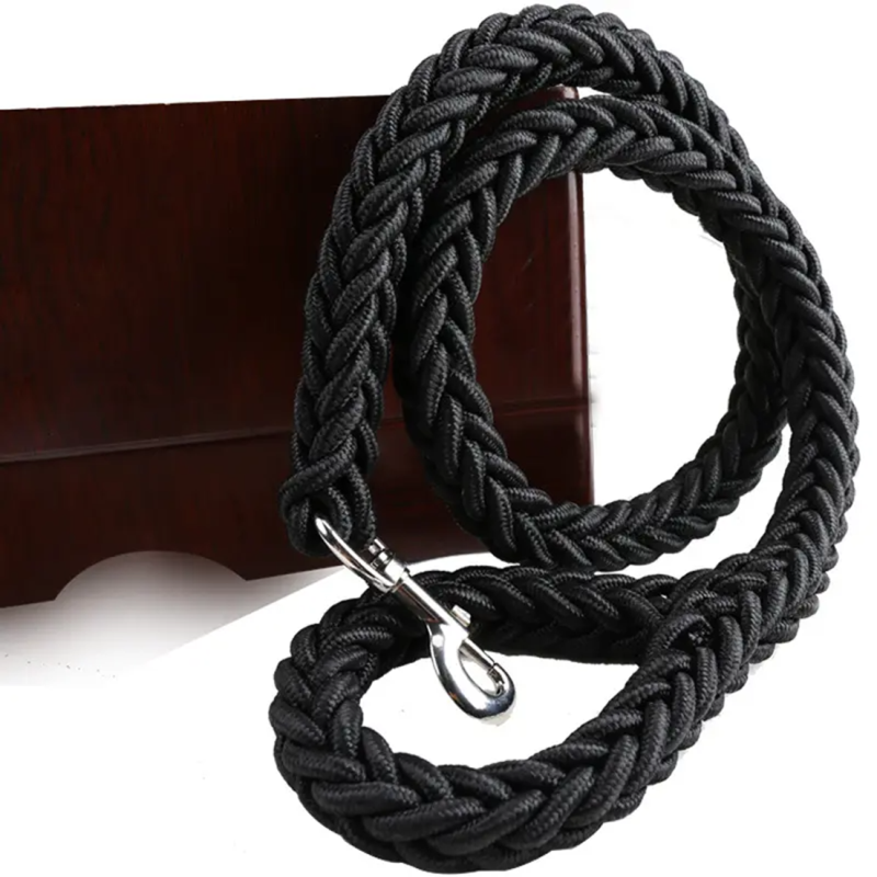 Lesa impletita pentru caine de talie mare, grosime 25mm, 120cm, Negru, Ropet - imagine 4