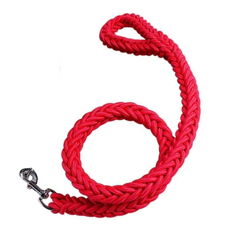 Lesa impletita pentru caine de talie mare, grosime 25mm, 120cm, Rosu, Ropet - imagine 2