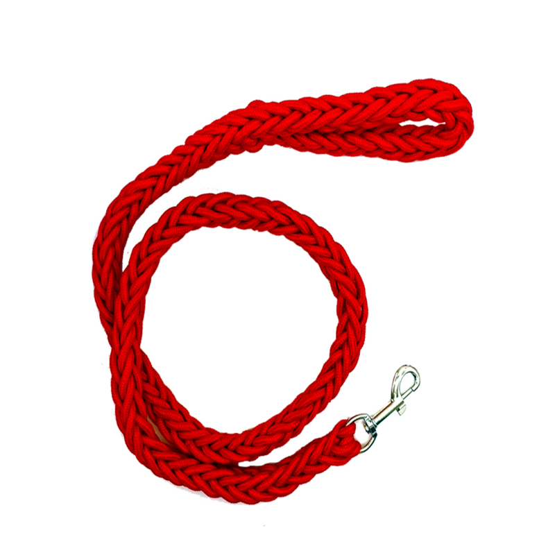 Lesa impletita pentru caine de talie mare, grosime 25mm, 120cm, Rosu, Ropet - imagine 3