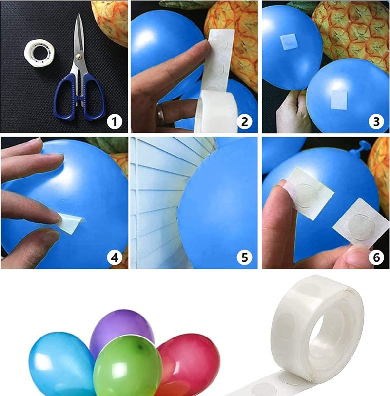 Banda Dublu Adeziva Tip Puncte Pentru Baloane, 100 Bucati, Ropet - imagine 4