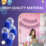 Set 5 Baloane Confetti Si Banner Happy Birthday Mov, Ropet - imagine 5