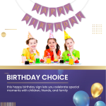 Set 5 Baloane Confetti Si Banner Happy Birthday Mov, Ropet - imagine 7