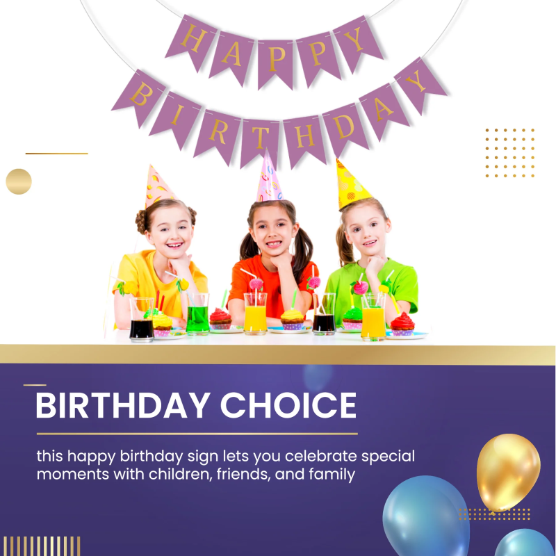 Set 5 Baloane Confetti Si Banner Happy Birthday Mov, Ropet - imagine 7