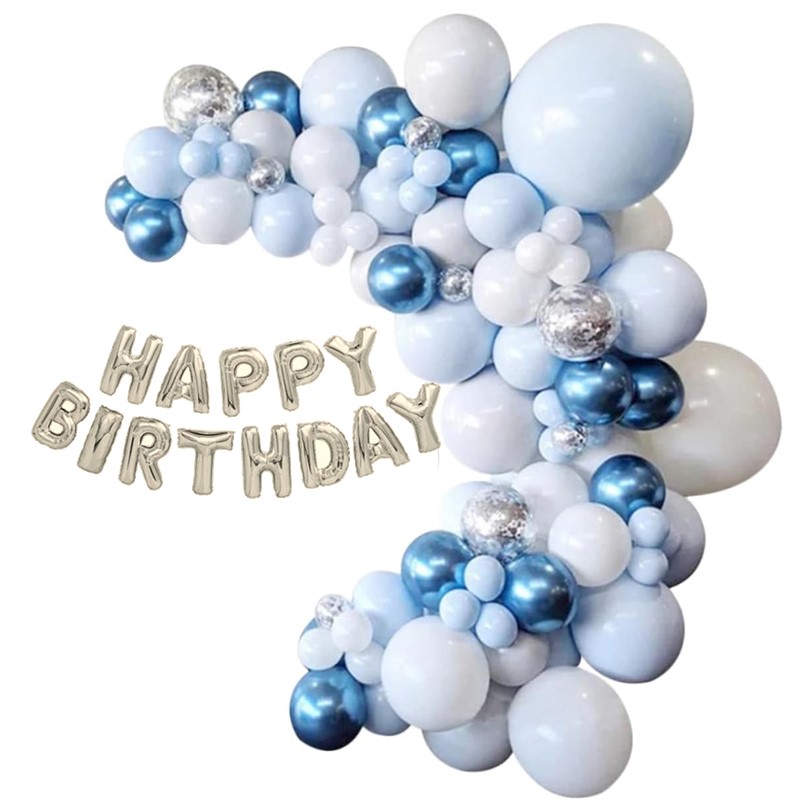 Set baloane si decoratiuni petrecere Happy Birthday Set Baloane Si Decoratiuni Happy Birthday, Model 761, 86 Bucati, Ropet - imagine 1