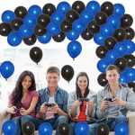Set Baloane Pentru Arcada Cu Ghirlanda Happy Birthday, 115 Bucati, Albastru Si Negru, Ropet - imagine 7