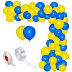 Set Baloane Pentru Arcada, 150 Bucati, Galben Si Albastru, Ropet
