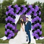 Set Baloane Pentru Arcada, 150 Bucati, Mov Si Negru, Ropet - imagine 3