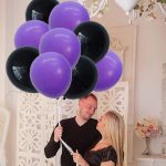 Set Baloane Pentru Arcada, 150 Bucati, Mov Si Negru, Ropet - imagine 6